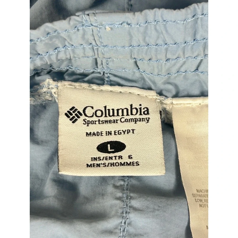 Columbia PFG Fishing Shorts Mens Large Blue Performance Outdoor FM4008